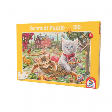 Puzzle, Koťata na zahradě, Schmidt 150 dílků