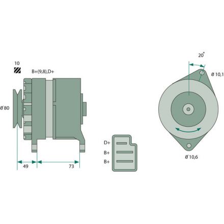 Generátor Bosch | 5101645, 9972269, 4474904, 4152612, 762563, 4766127, 4998333