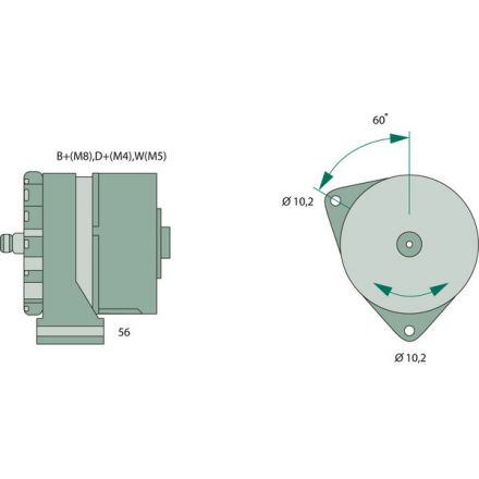 Generátor Bosch | 006 154 39 02, 006 154 40 02, 006 154 39 02 80, 006 154 40 02 80