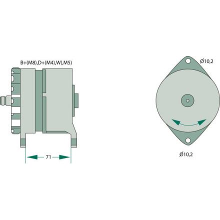 Generátor Bosch | 98424453, 98424748, 98424739, 98449163, 42498612