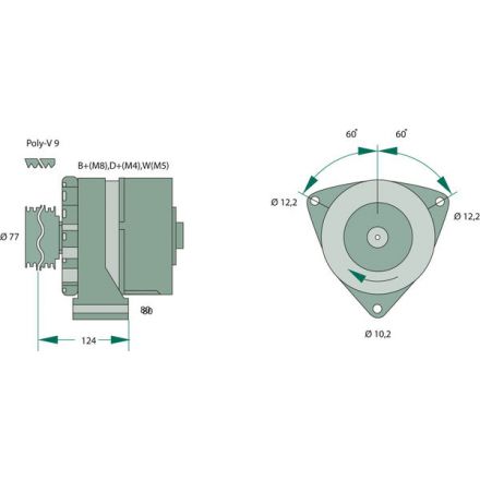 Generátor Bosch | 009 154 97 02, 009 154 97 02 80, 010 154 91 02, 010 154 91 02 80