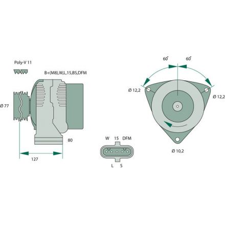 Generátor Bosch | 012 154 04 02, 012 154 04 02 80, 013 154 29 02, 013 154 29 02 80