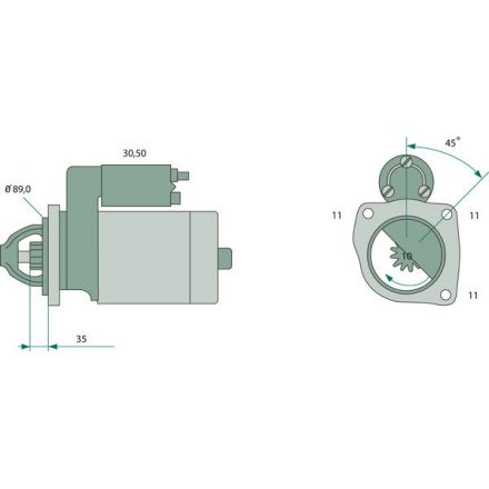 Startér Bosch | 1447 732 R1, 2873 B 071, 2873 B 056