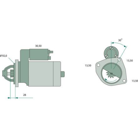 Startér Bosch | 2873 5 052, 2873 B 061, 2873 D 004