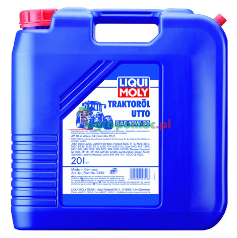 LIQUI MOLY Olej pro traktory: převodový/hydraulický UTTO 10 W-30