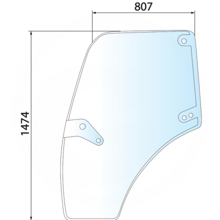 Sklo dveří vlevo | 0.012.1433.0/20
