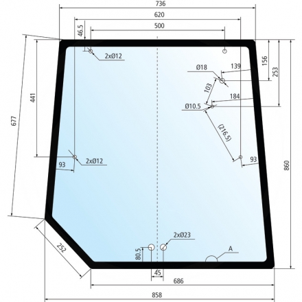 Stěrač zadního okna vlevo | 3715438M1, MF0870