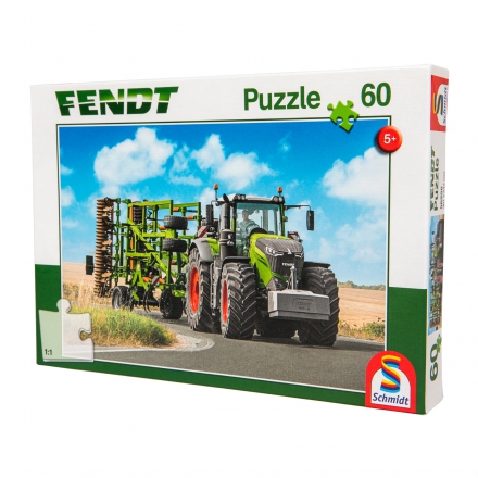 Puzzle s kombajnem a traktorem Fendt, Schmidt 60 dílků