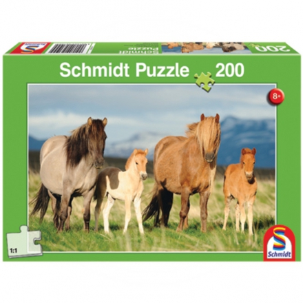 Puzzle, koňská rodina, Schmidt 200 dílků