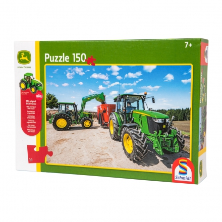 Puzzle, traktor John Deere + SIKU, Schmidt 150 prvků