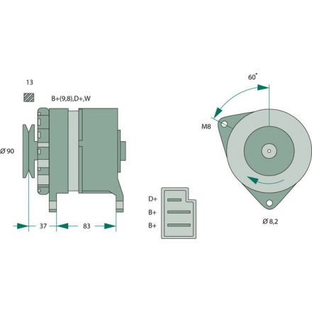 Generátor Bosch | 81DB 10300 BA, 1595276