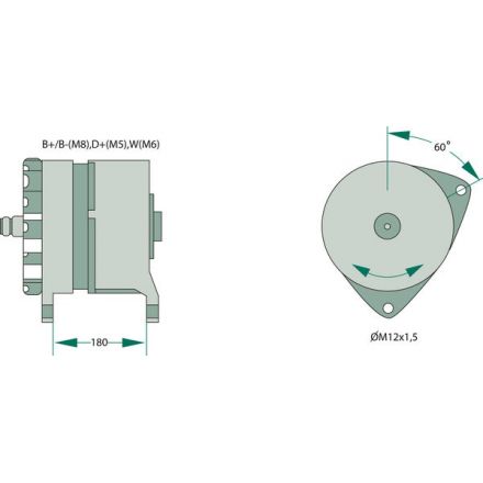 Generátor Bosch | 7 421 355 000, 81 26101 6081, 81 26101 6079, 81 26101 6072, 81 26101 6064