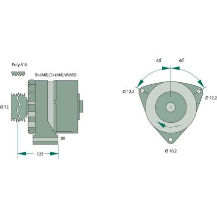 Generátor Bosch | 009 154 98 02, 009 154 98 02 80