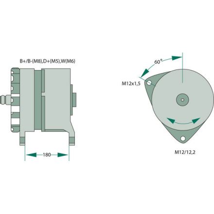 Generátor Bosch | 011 154 50 02, 011 154 50 02 80, 0 011 545 002