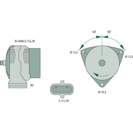 Generátor Bosch | 51 26101 7231, 51 26101 7233, 51 26101 7241, 51 26101 9241, 51 26101 7266, 51 26101 9266