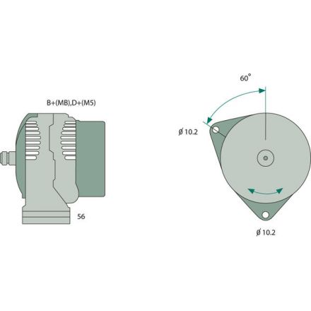 Generátor Bosch | RE185213, RE218703, AL119537