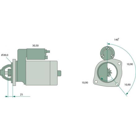 Startér Bosch | 3228192 R91, 487804 R92, 1133957R1, 3228192EX