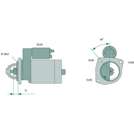 Startér Bosch | 002 151 56 01, 003 151 13 01