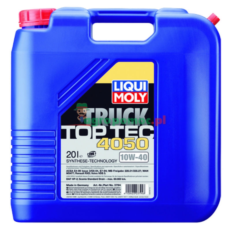 LIQUI MOLY Top Tec Lehký motorový olej pro nákladní automobily 4050 10 W-40